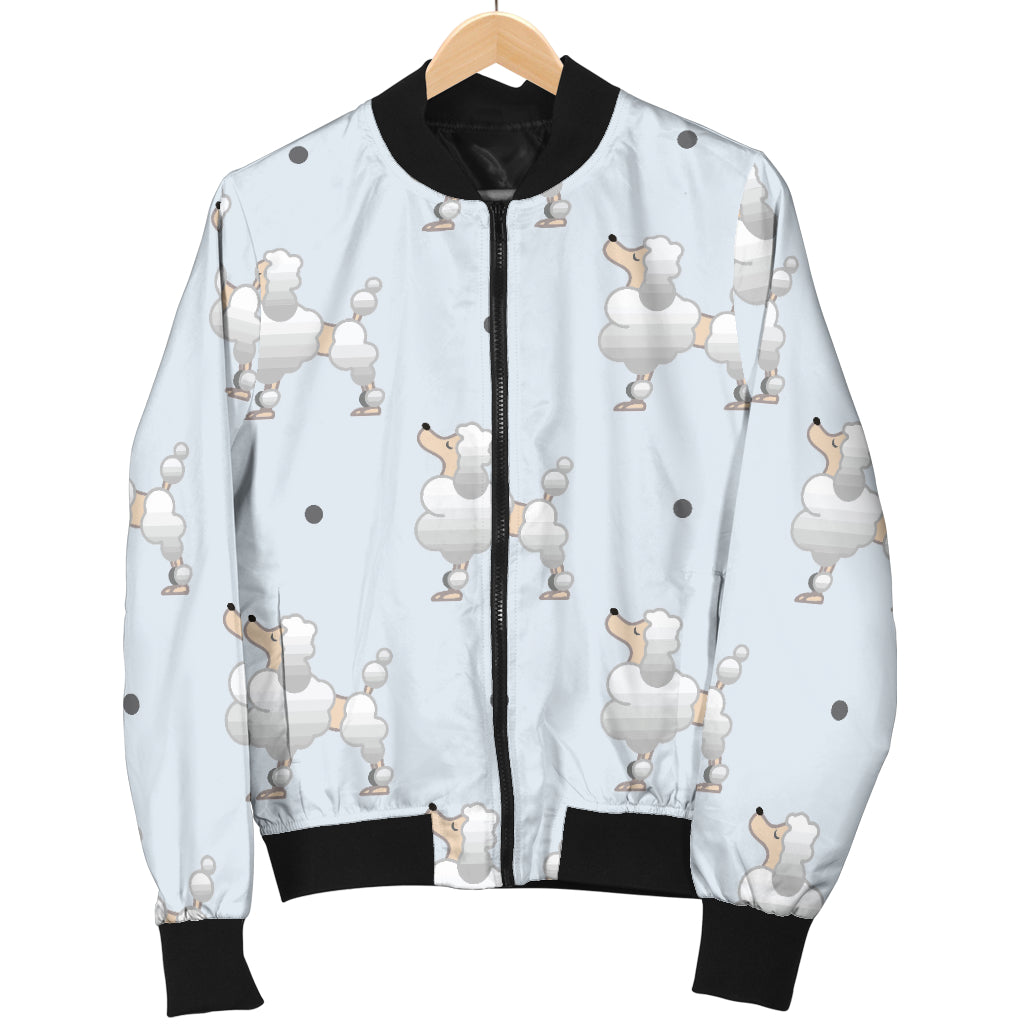 Poodle Pattern Print Design A05 Women's Bomber Jacket