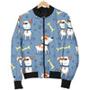 Bull Terriers Pattern Print Design 04 Women's Bomber Jacket