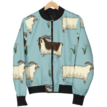 Goat Pattern Print Design 02 Women's Bomber Jacket