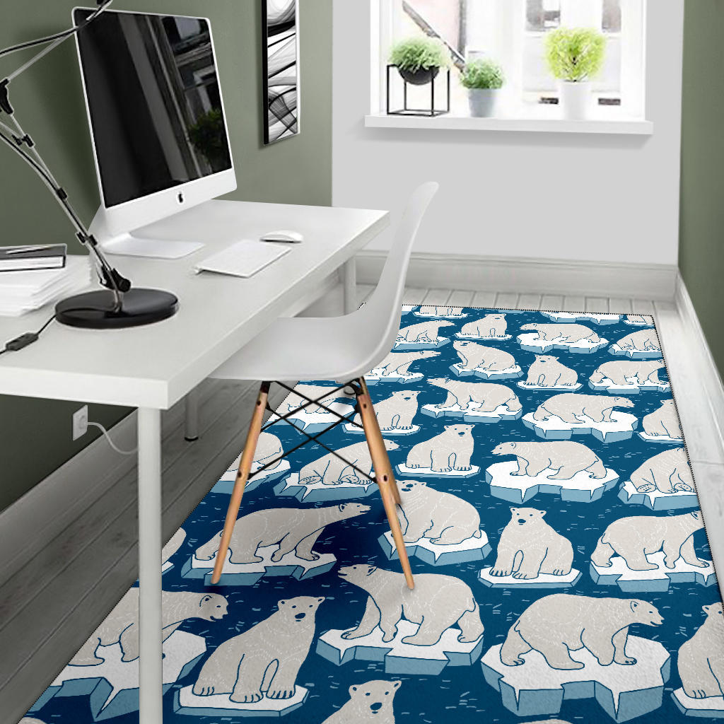 Polar Bear Pattern Print Design PB03 Area Rugs