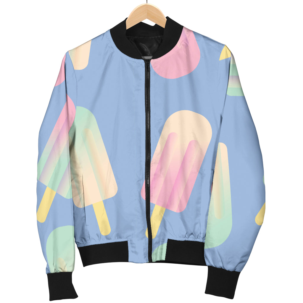 Ice Cream Pattern Print Design 05 Women's Bomber Jacket