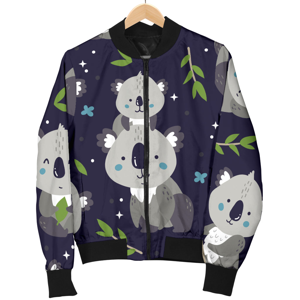 Koala Pattern Print Design 04 Women's Bomber Jacket