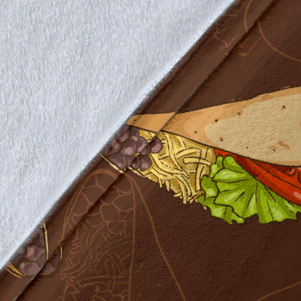 Taco Pattern Print Design TC08 Fleece Blanket