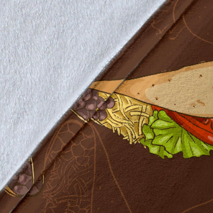 Taco Pattern Print Design TC08 Fleece Blanket