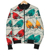 Birds Pattern Print Design 04 Women's Bomber Jacket