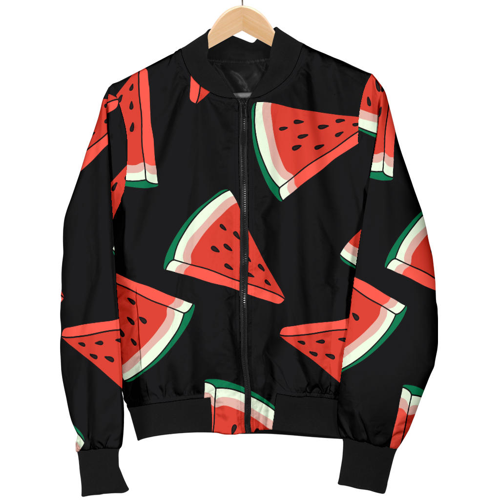 Watermelon Pattern Print Design WM01 Women Bomber Jacket