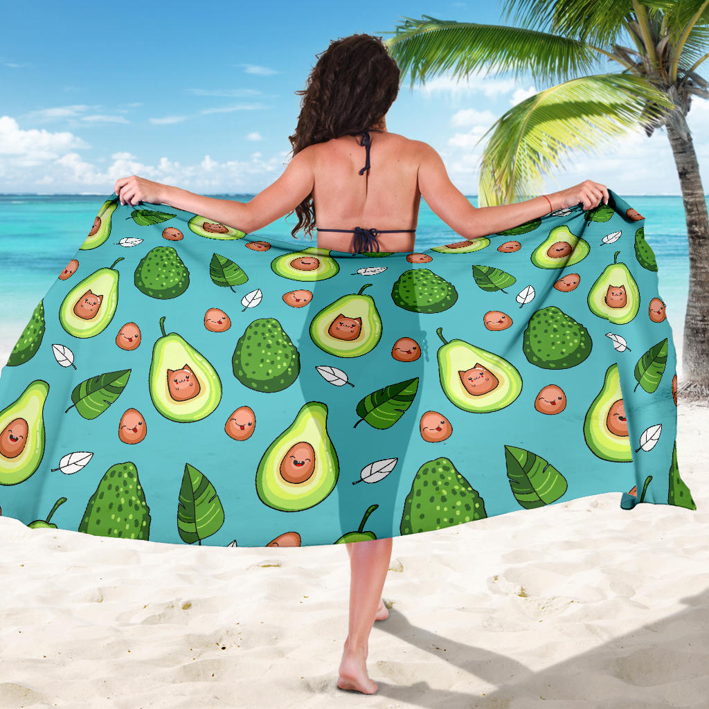Avocado Pattern Print Design AC05 Sarong Pareo Wrap