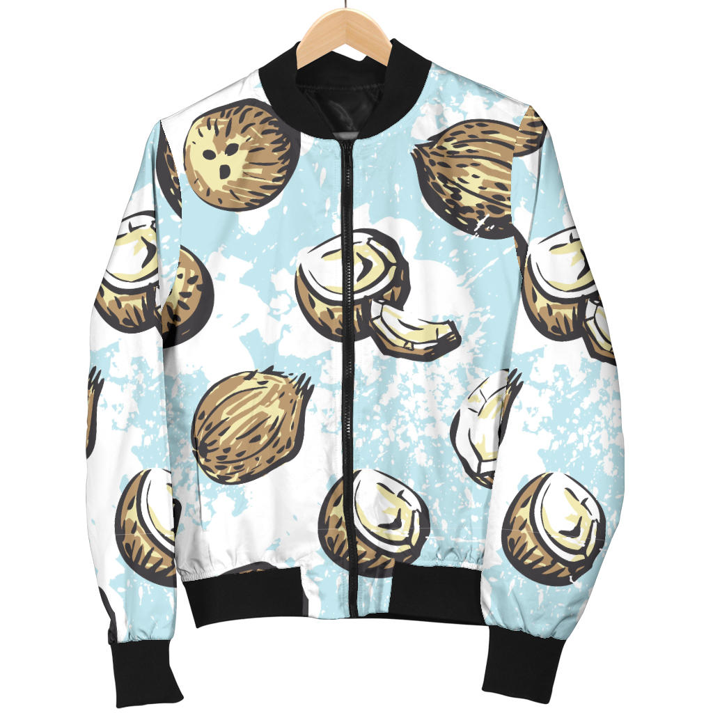 Coconut Pattern Print Design CN01 Women Bomber Jacket