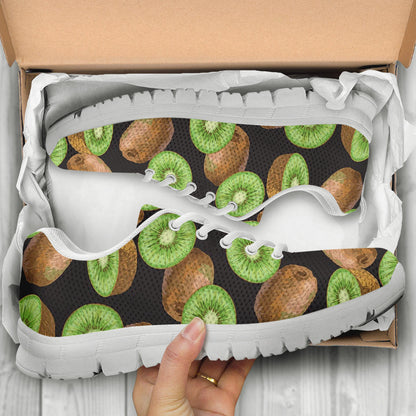 Kiwi Pattern Print Design KW03 Sneakers White Bottom Shoes
