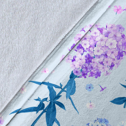 Lilac Pattern Print Design LI05 Fleece Blanket