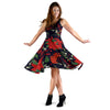 Poinsettia Pattern Print Design POT02 Midi Dress