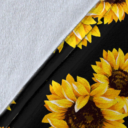 Sunflower Pattern Print Design SF05 Fleece Blanket