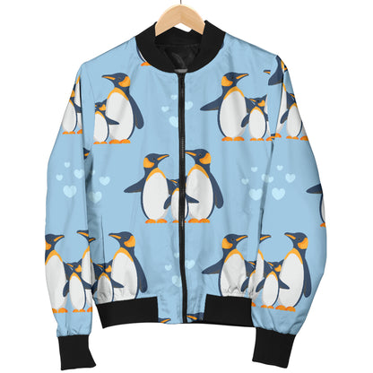 Penguin Pattern Print Design A04 Women's Bomber Jacket