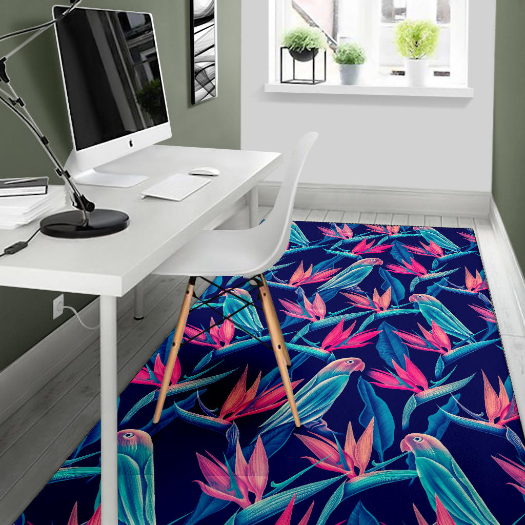 Tropical Flower Pattern Print Design TF024 Area Rugs