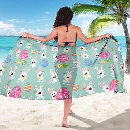 Easter Eggs Pattern Print Design RB014 Sarong Pareo Wrap