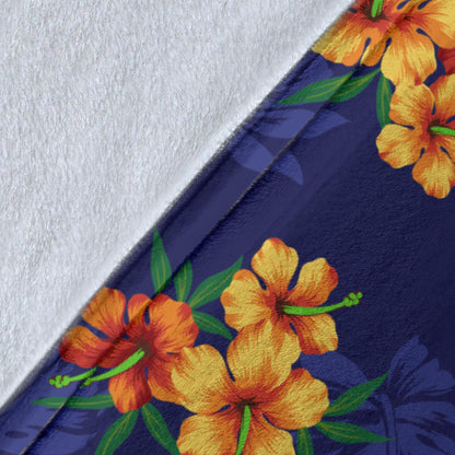 Hawaiian Themed Pattern Print Design H02 Fleece Blanket
