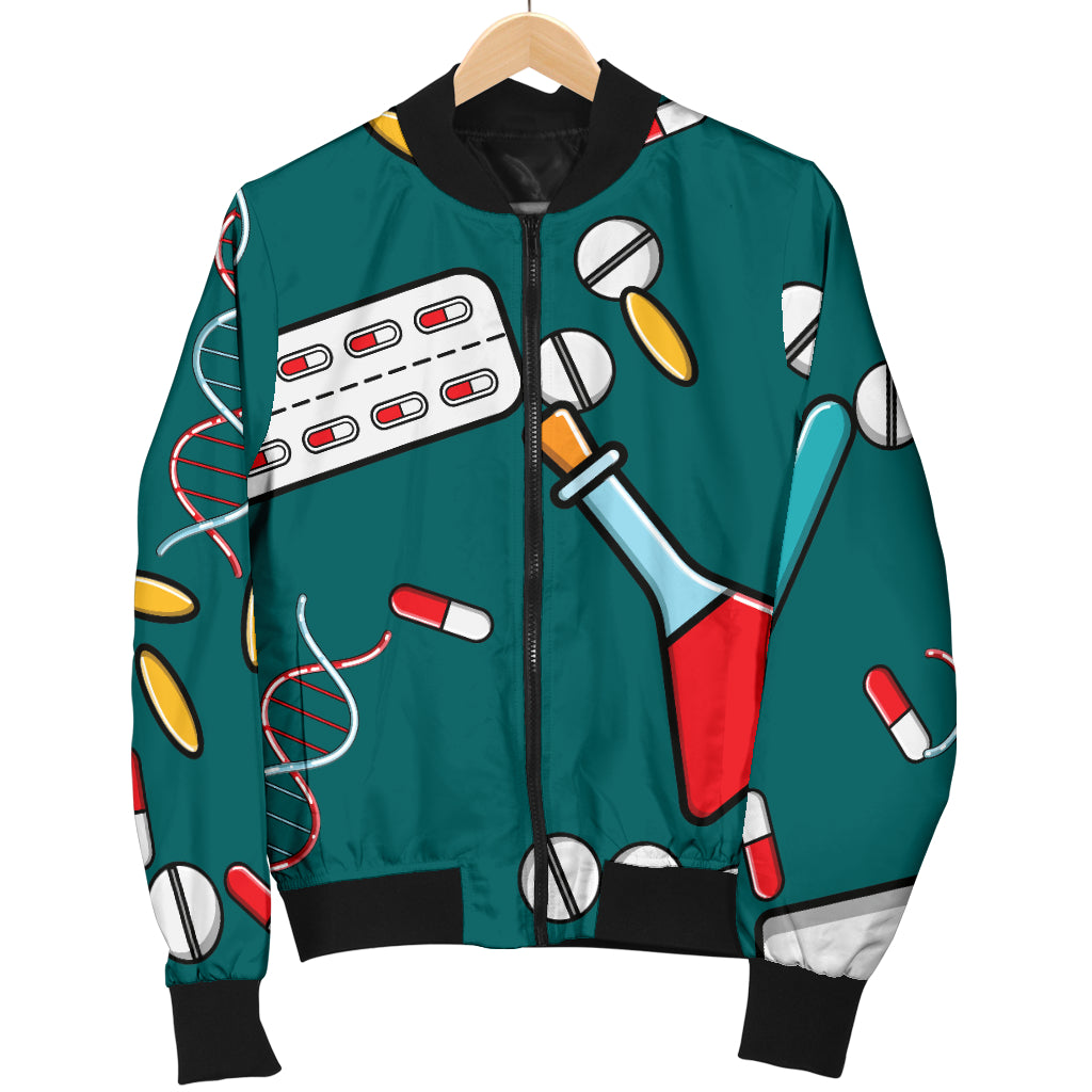 Nurse Pattern Print Design A05 Women's Bomber Jacket