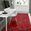 Pomegranate Pattern Print Design PG05 Area Rugs