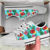 Hibiscus Hawaiian Flower White Bottom Low Top Shoes