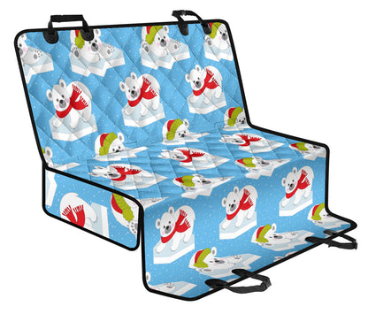 Polar Bear Pattern Print Design PB06 Rear Dog  Seat Cover