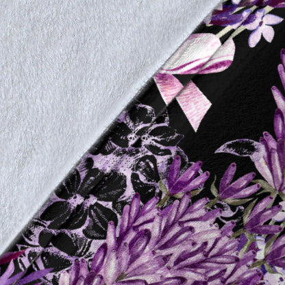 Lavender Pattern Print Design LV06 Fleece Blanket