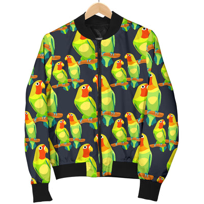 Lovebird Pattern Print Design 01 Women's Bomber Jacket