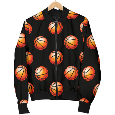 Basketball Pattern Print Design 01 Women's Bomber Jacket