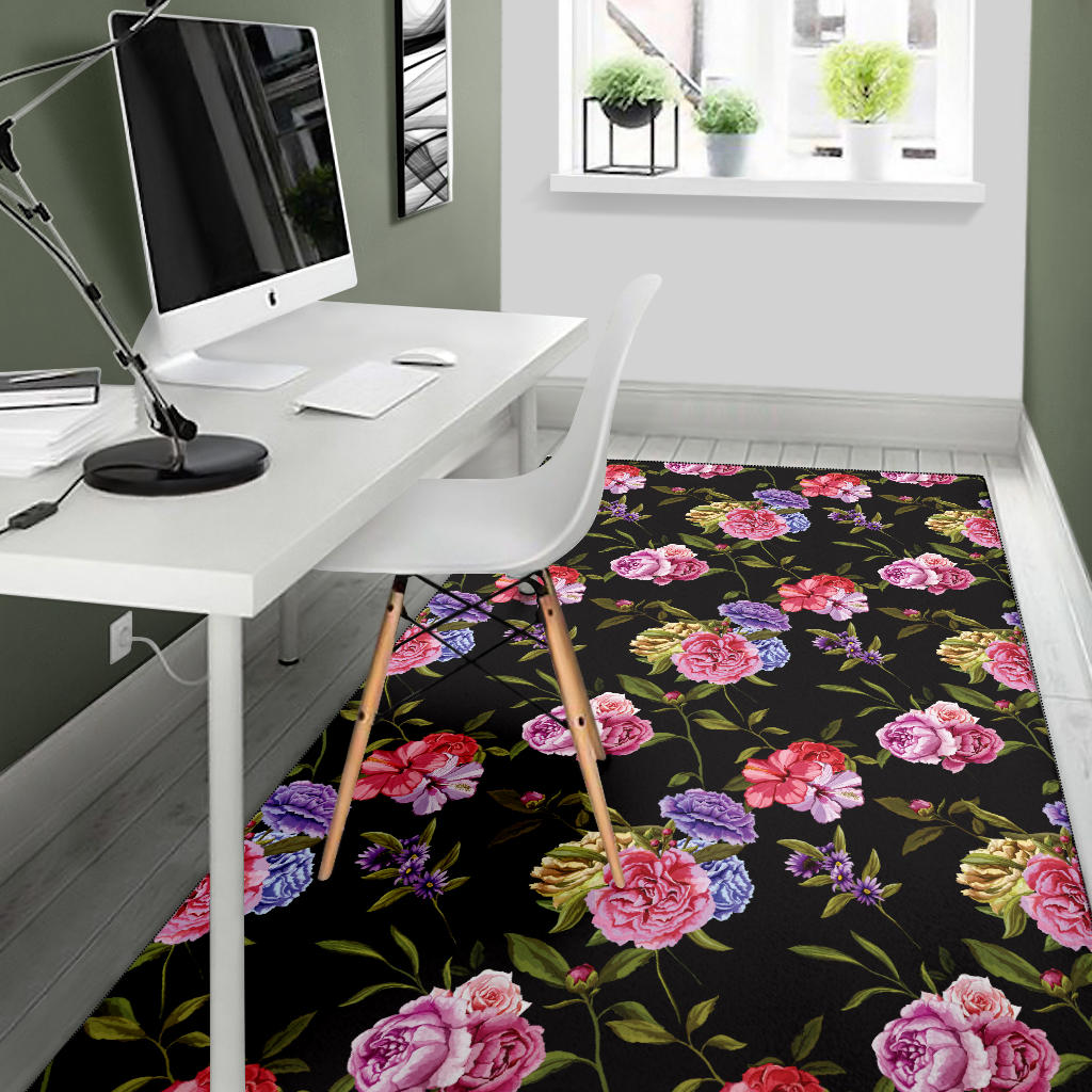 Carnations Pattern Print Design CN05 Area Rugs