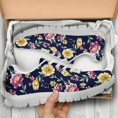 Gerberas Pattern Print Design GB03 Sneakers White Bottom Shoes