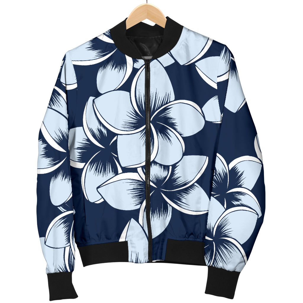 Plumeria Pattern Print Design A02 Women's Bomber Jacket