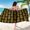 Gold Pineapple Pattern Print Design PP011 Sarong Pareo Wrap
