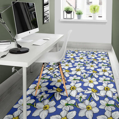Daffodils Pattern Print Design DF08 Area Rugs