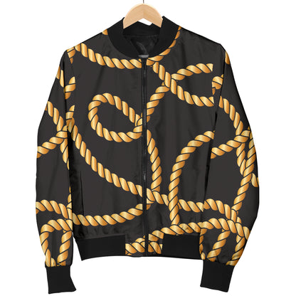 Rope Pattern Print Design A04 Women's Bomber Jacket