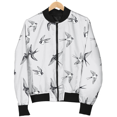 Swallow Bird Pattern Print Design 04 Women's Bomber Jacket