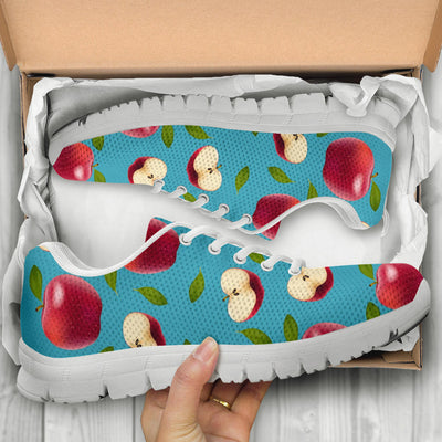 Apple Pattern Print Design AP012 Sneakers White Bottom Shoes