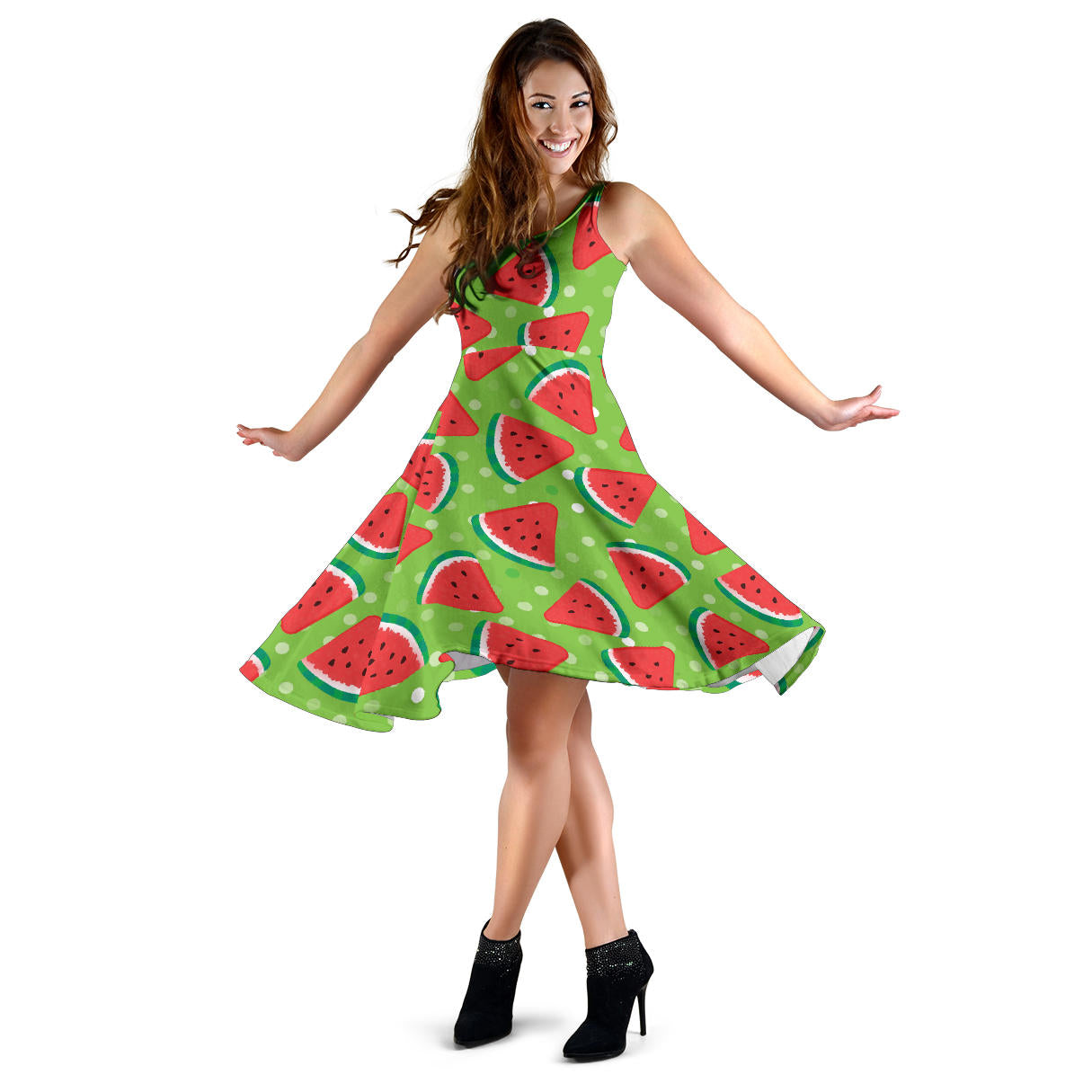 Watermelon Pattern Print Design WM05 Midi Dress
