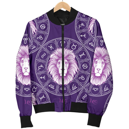 Leo Pattern Print Design 04 Women's Bomber Jacket