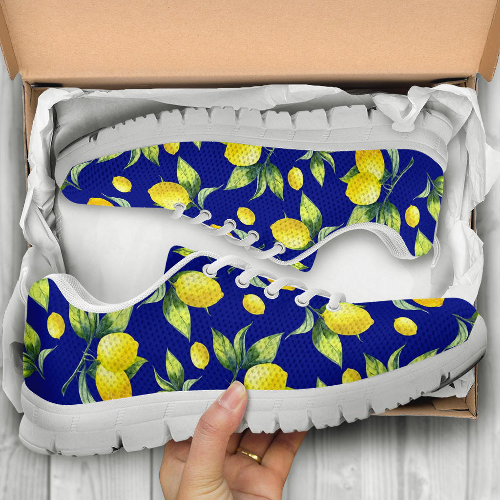 Lemon Pattern Print Design LM06 Sneakers White Bottom Shoes