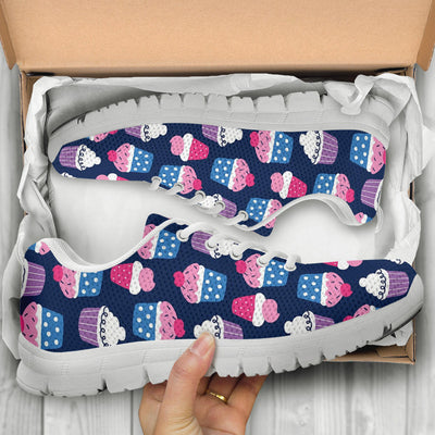 Cupcake Pattern Print Design CP04 Sneakers White Bottom Shoes