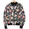 Butterfly Flower Pattern Print Design 07 Women's Bomber Jacket