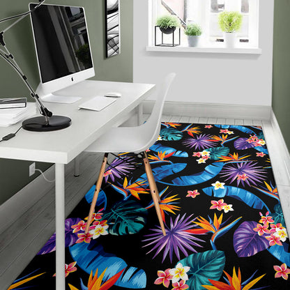 Tropical Flower Pattern Print Design TF018 Area Rugs