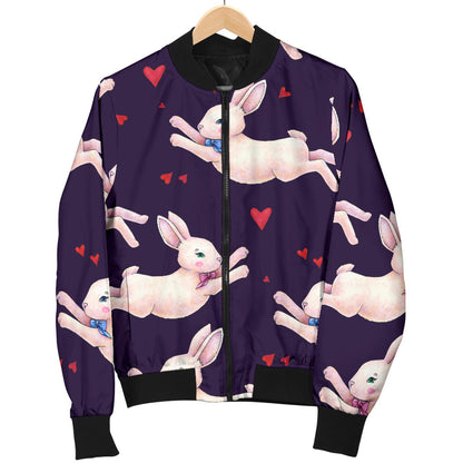 Rabbit Pattern Print Design RB016 Men Bomber Jacket