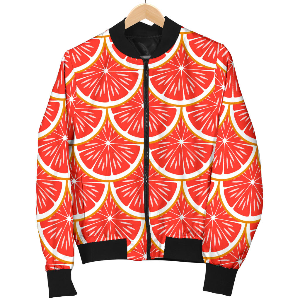 Grapefruit Pattern Print Design GF07 Women Bomber Jacket