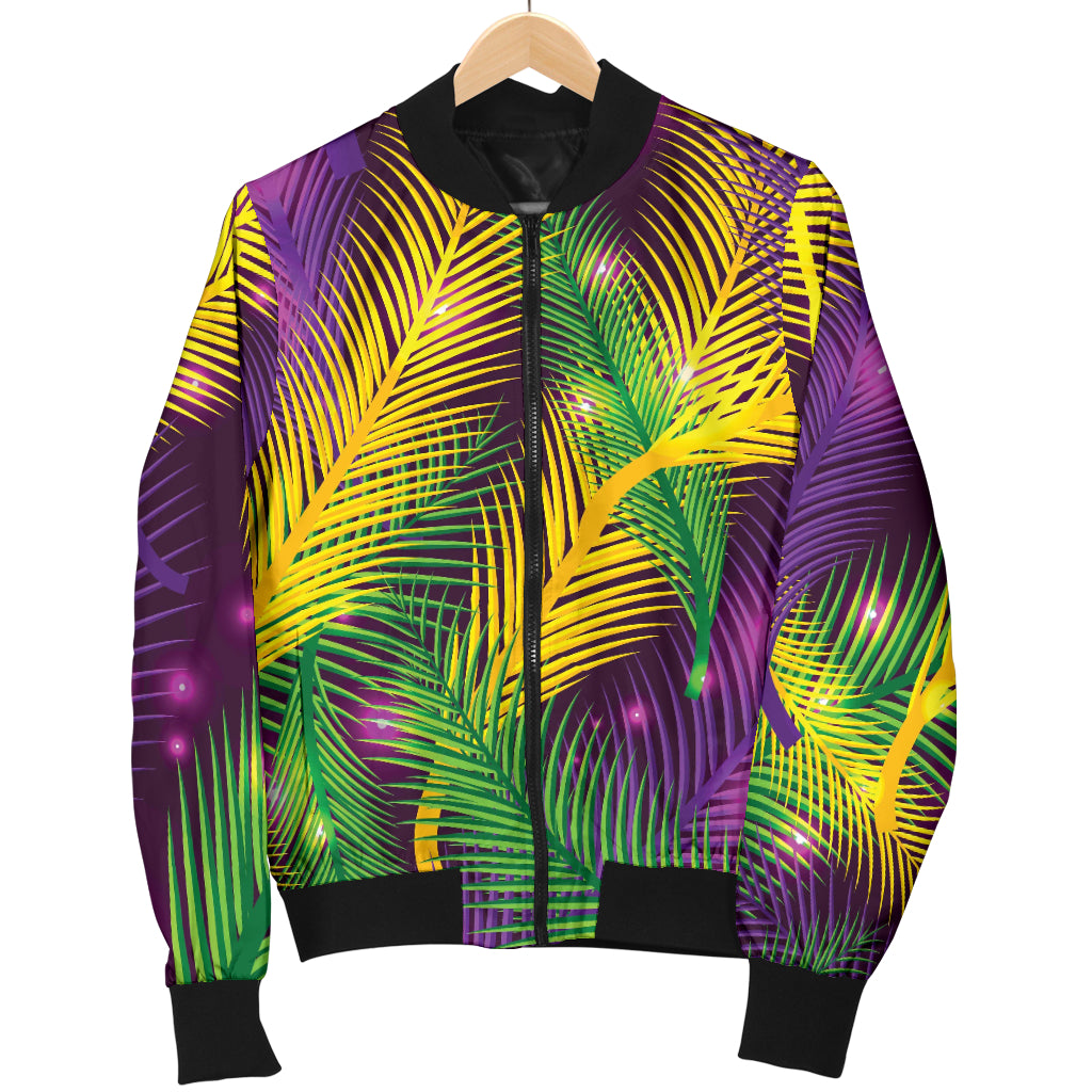 Mardi Gras Pattern Print Design 09 Women's Bomber Jacket