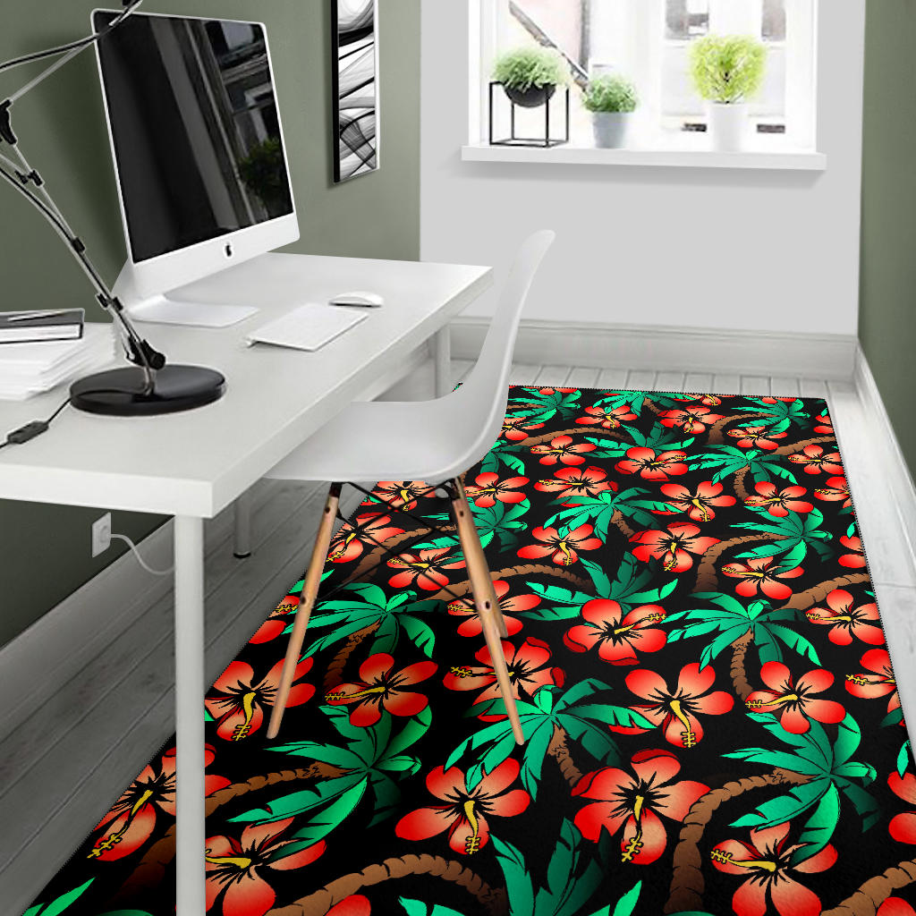 Hawaiian Themed Pattern Print Design H022 Area Rugs