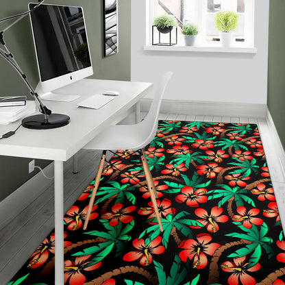 Hawaiian Themed Pattern Print Design H022 Area Rugs