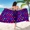 Heart Pixel Pattern Print Design HE03 Sarong Pareo Wrap