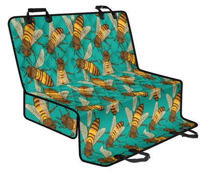 Bee Pattern Print Design BEE04 Rear Dog  Seat Cover