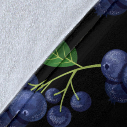Blueberry Pattern Print Design BB01 Fleece Blanket