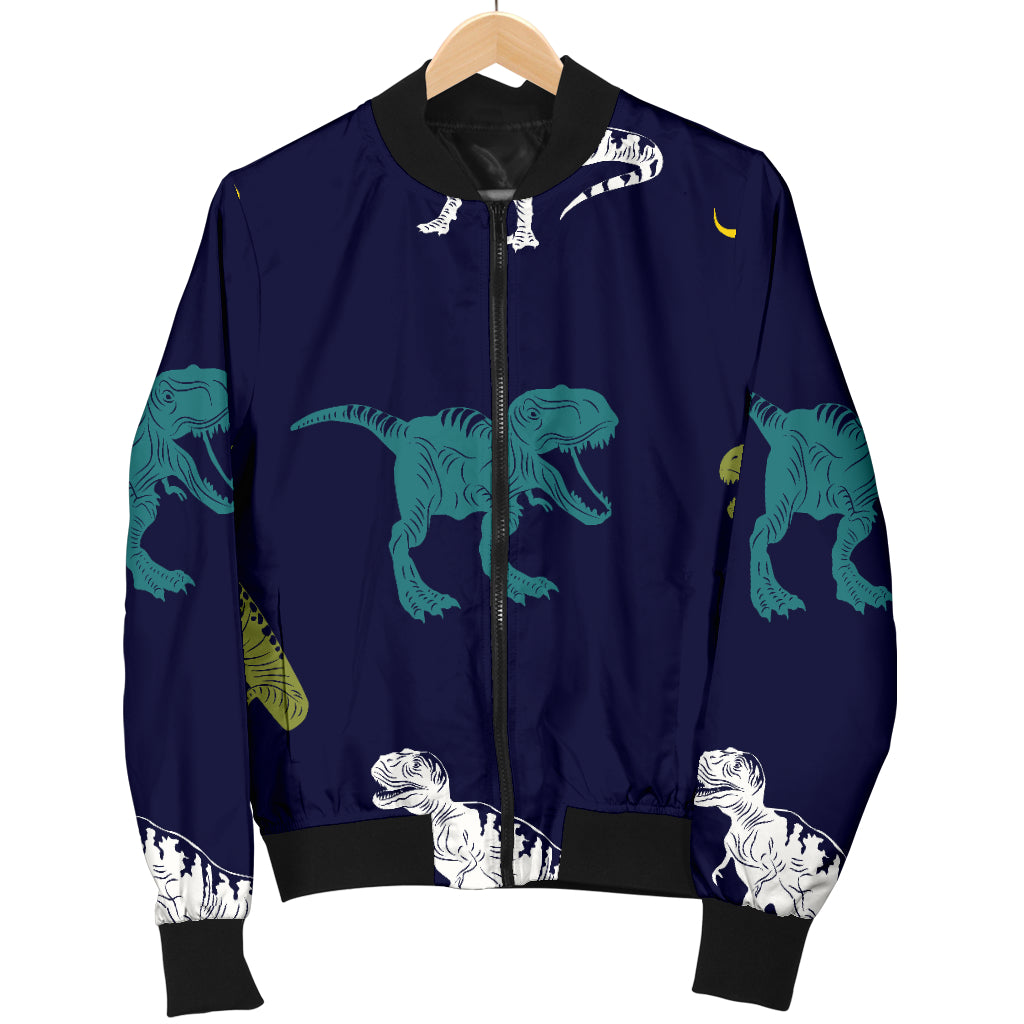 T Rex Pattern Print Design A07 Women's Bomber Jacket